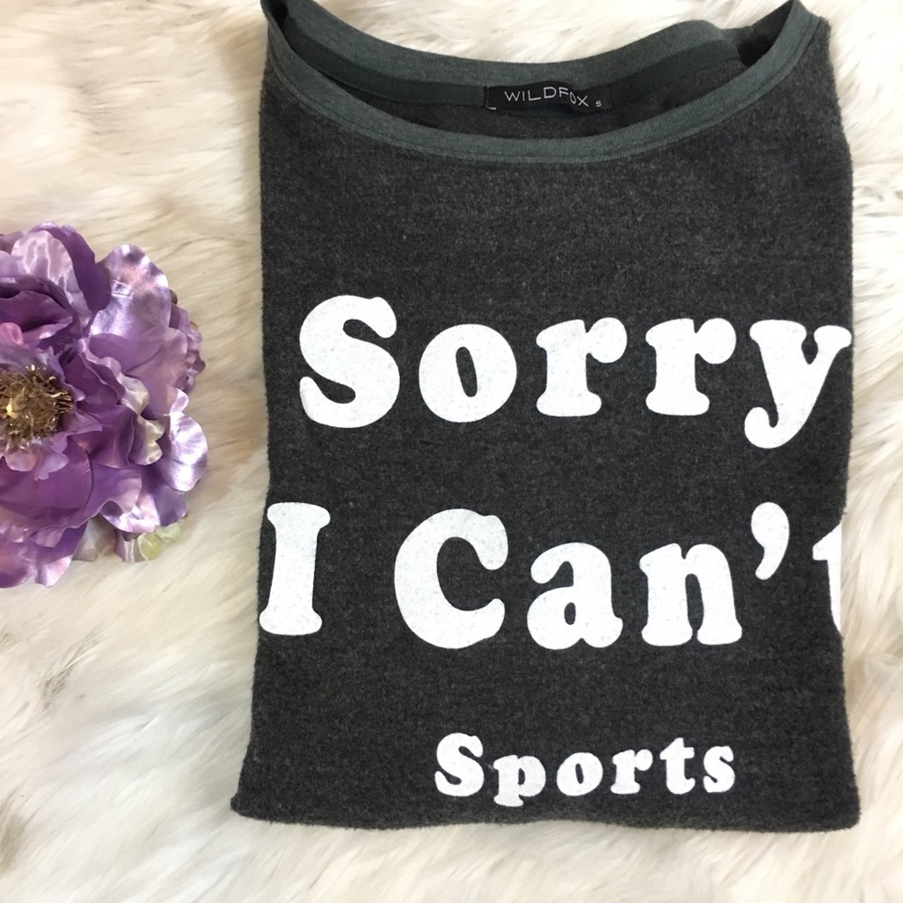 Wildfox Sorry I Cant Sports Super Soft Jumper Top